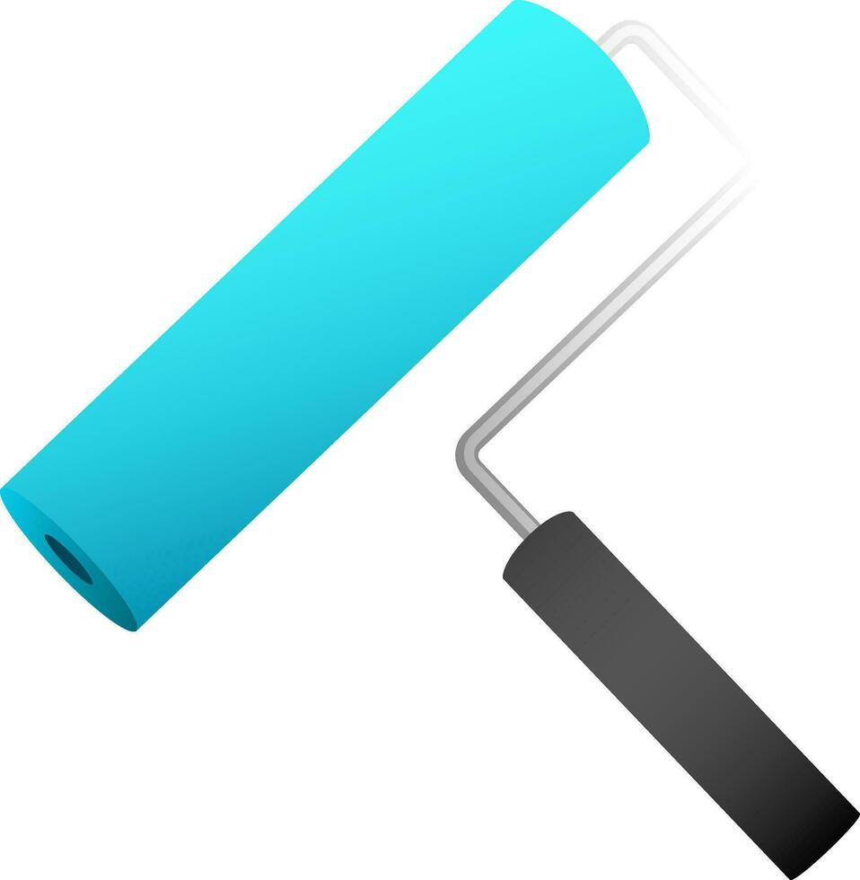 Paint brush icon in flat style. vector