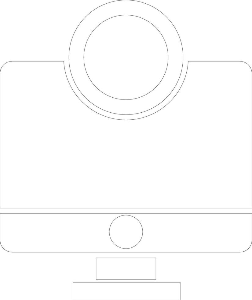 Bitcoin with Desktop icon for Digital payment concept. vector