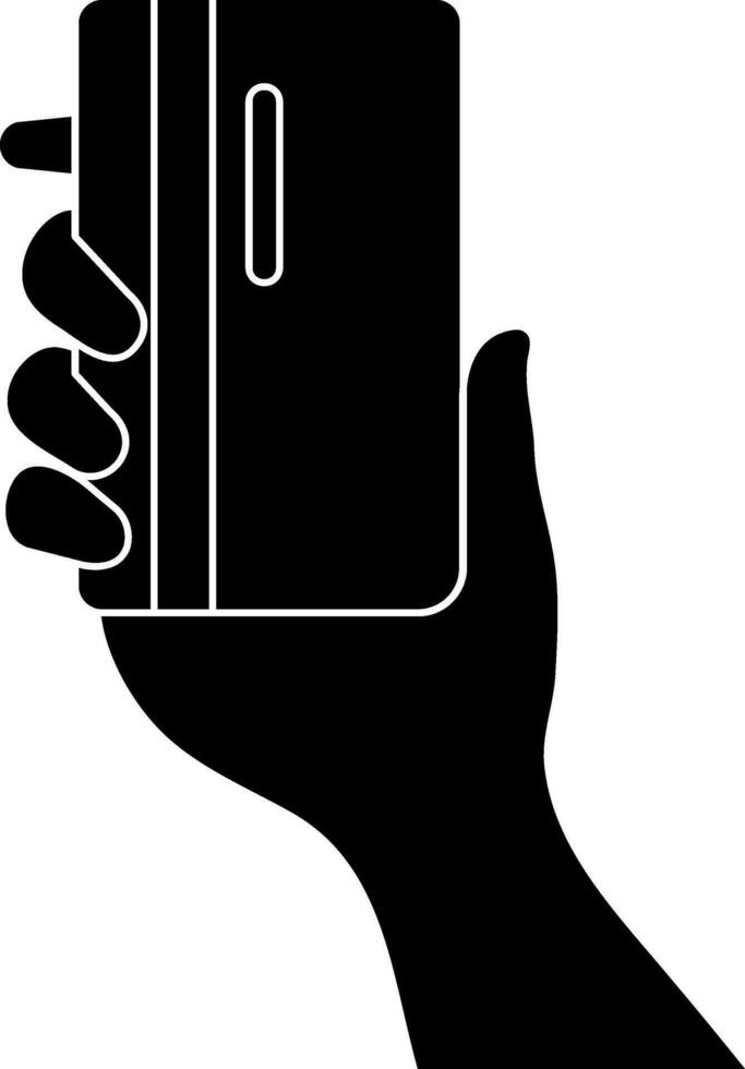 Hand holding payment card. vector