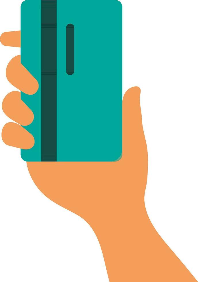 Hand holding payment card. vector