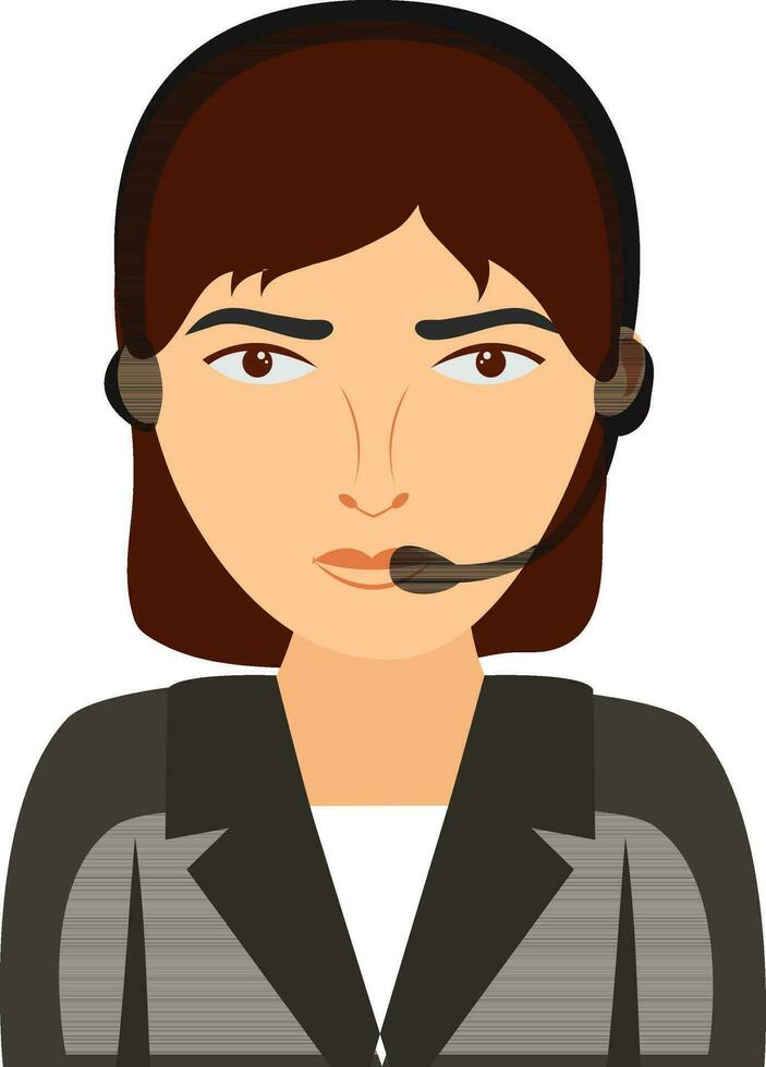 Call center operator character. vector