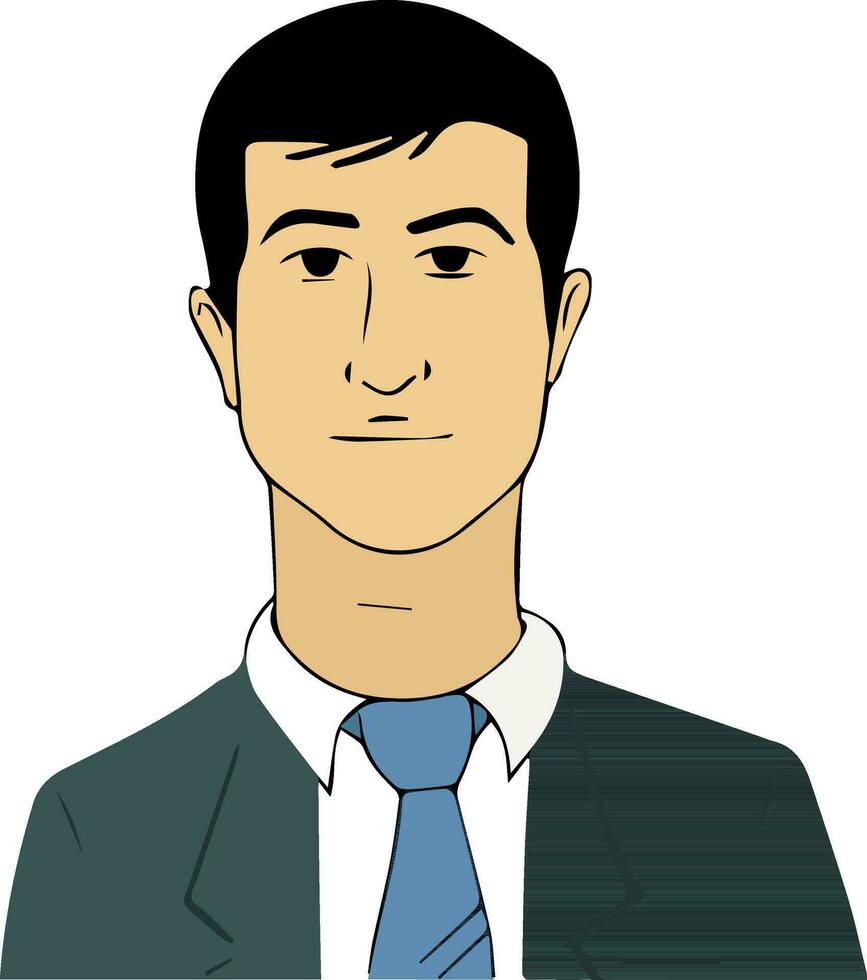 Young business man character. vector