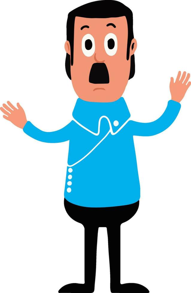 Cartoon character of a man. vector