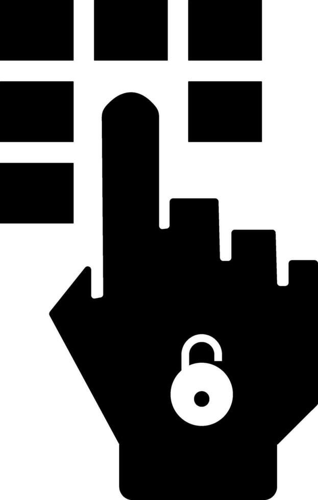 Pointing hand with closed lock pad. 24833519 Vector Art at Vecteezy