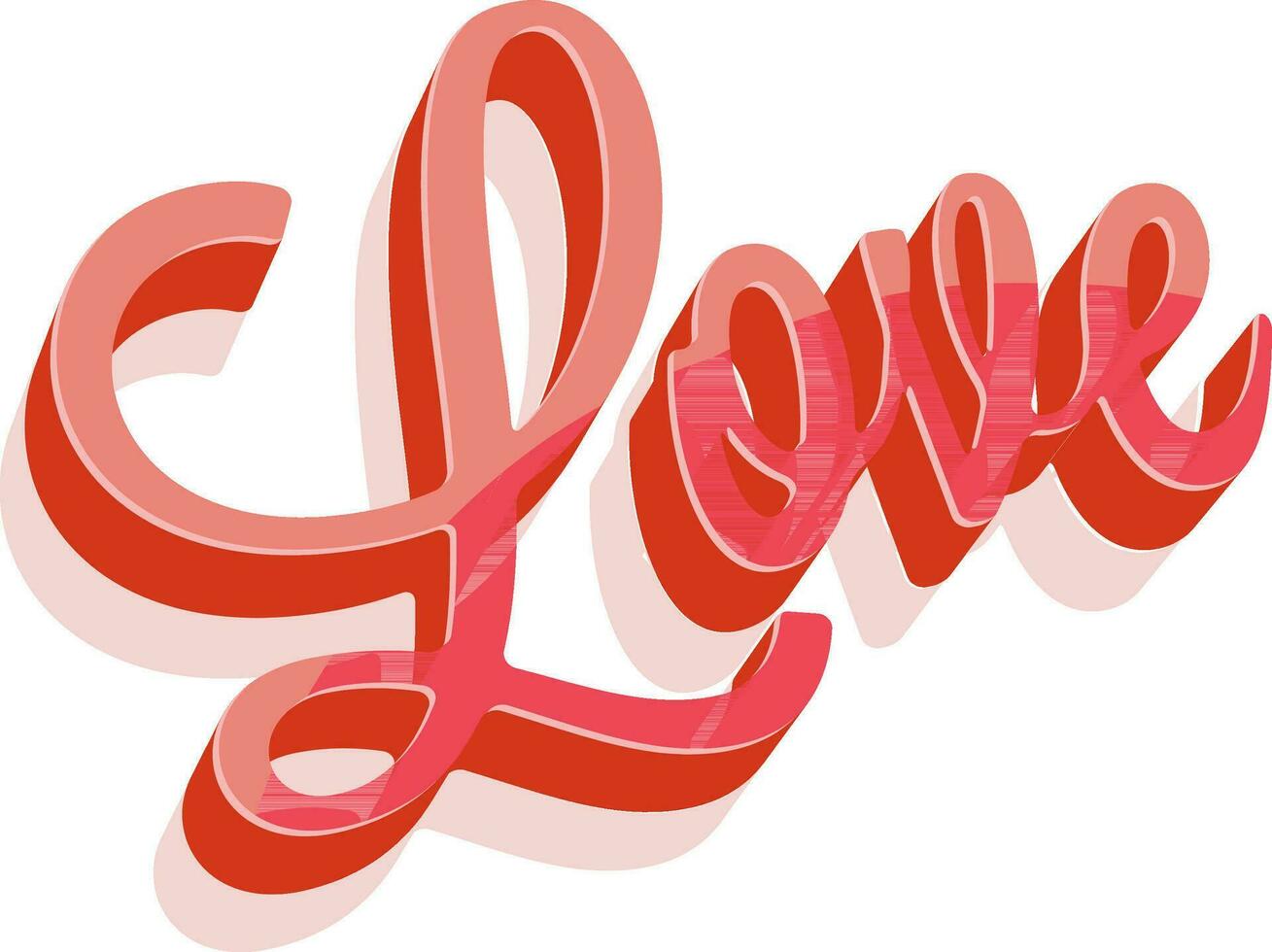 creativo 3d texto diseño de amor. vector