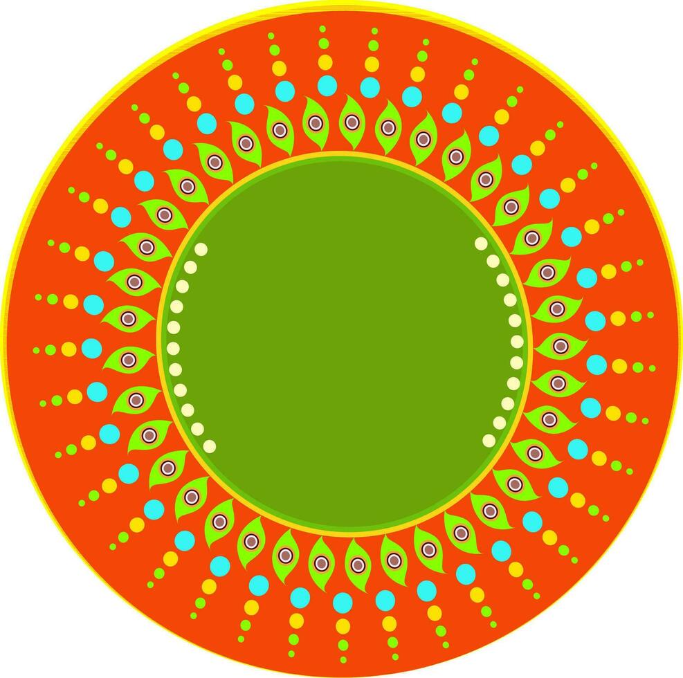 Abstract desing pattern of rangoli. vector