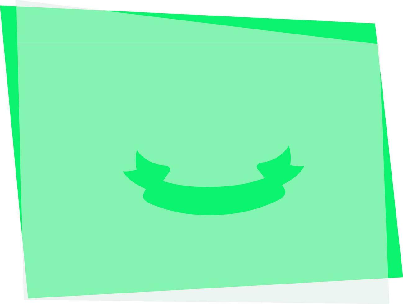 Illustration of green ribbon design. vector