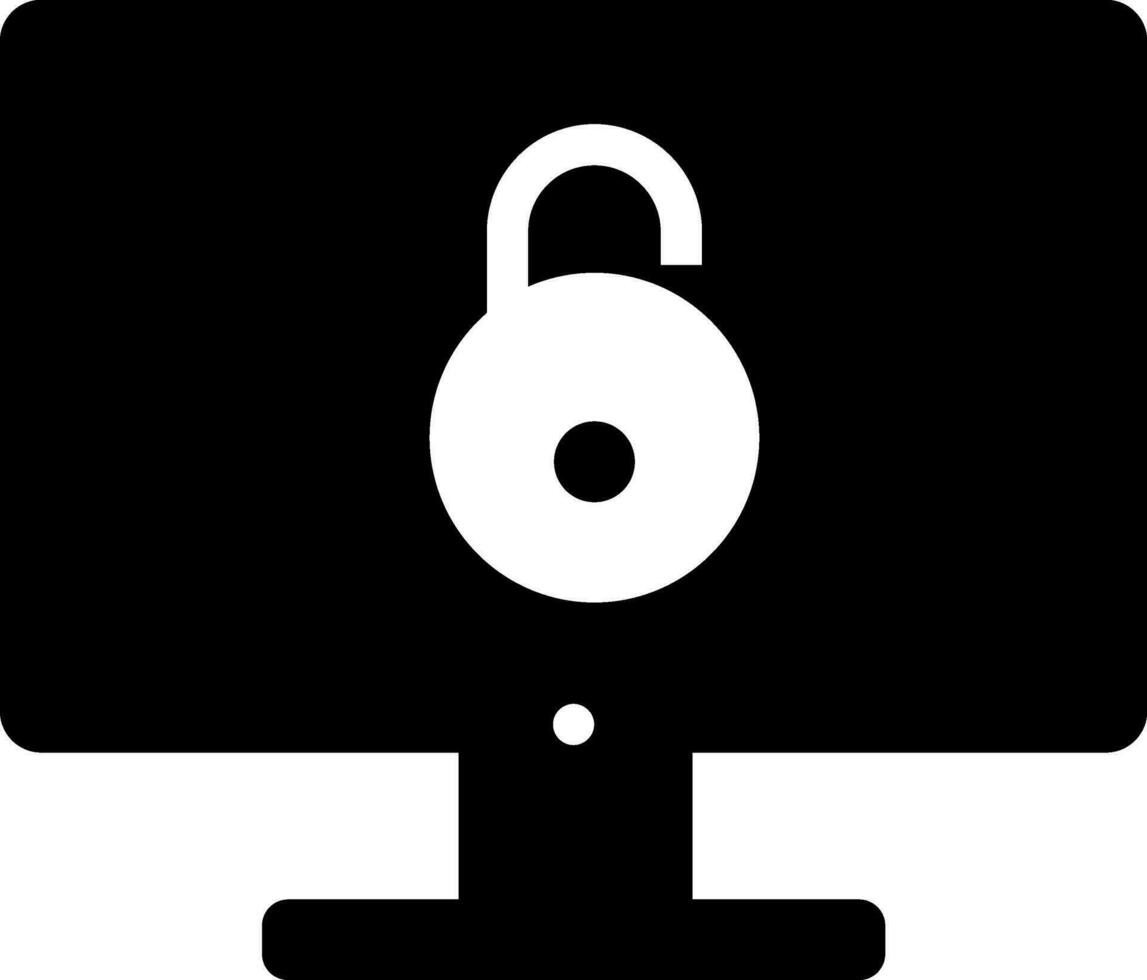 Lock in desktop screen. 24833642 Vector Art at Vecteezy