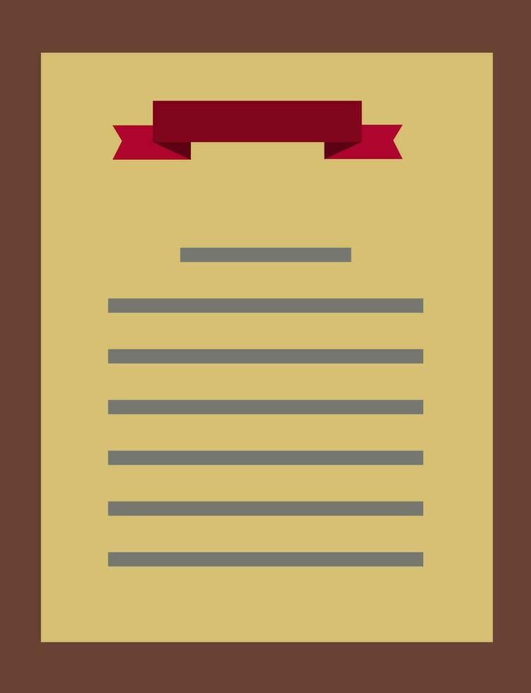 Flat illustration of document. vector