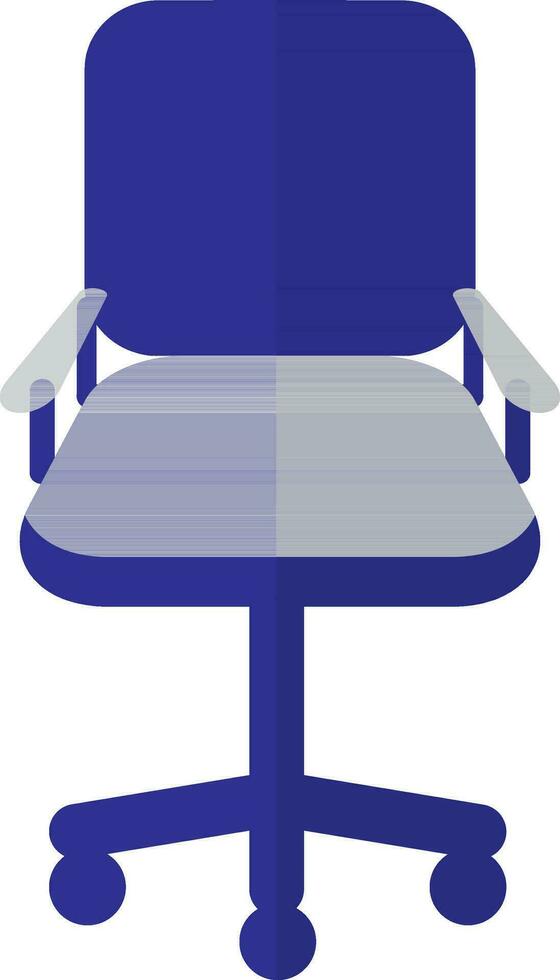 Illustration of rolling chair icon for sitting with half shadow. vector