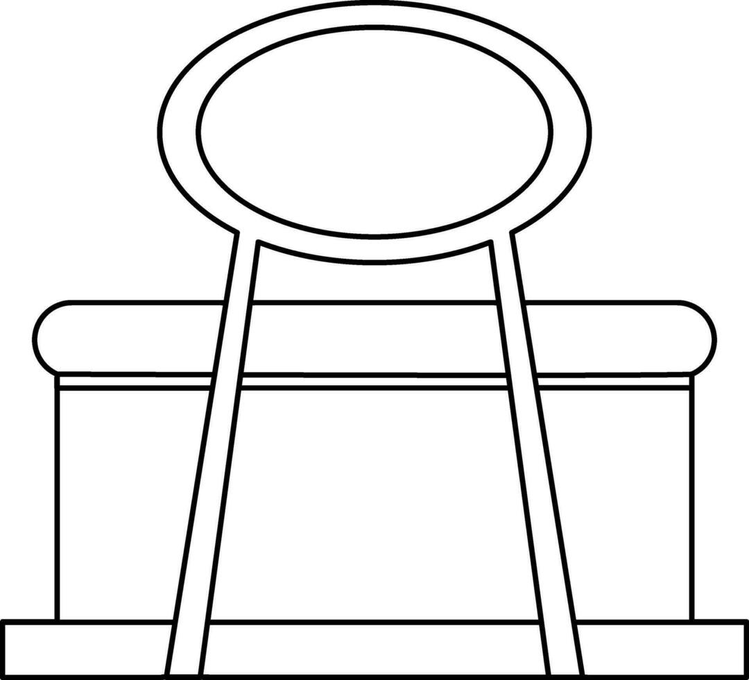 Paperclip icon in stroke for office concept. vector