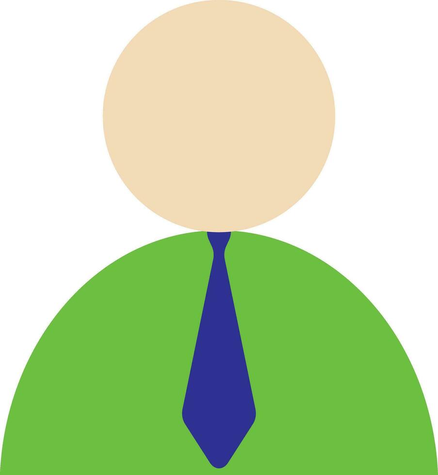 Character of business man icon with tie and dress. vector