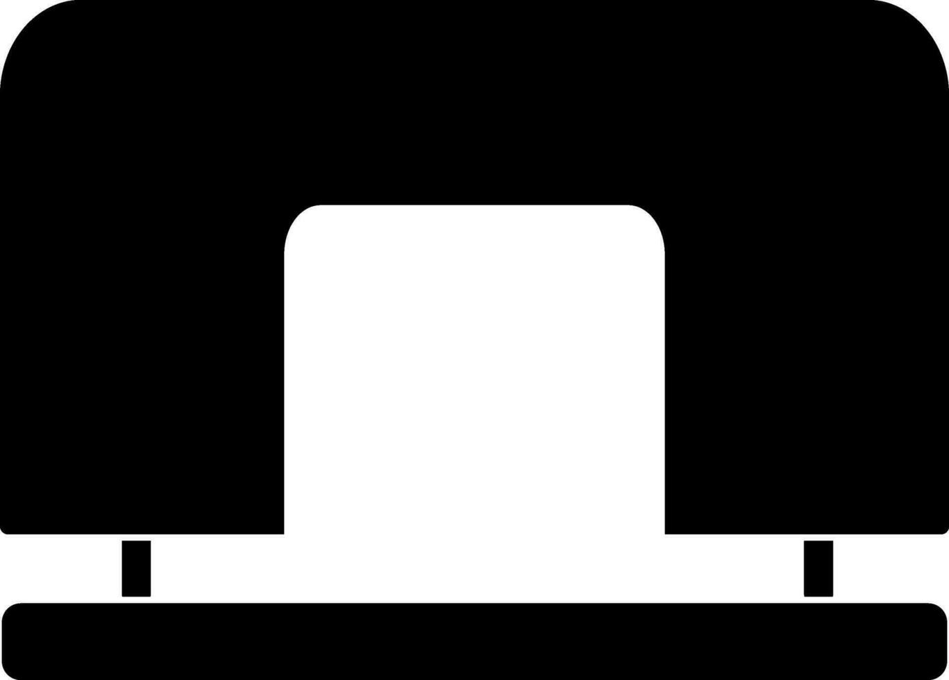 Silhouette style of hole punch icon for office work. vector