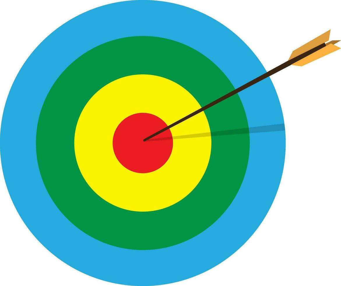 Colorful target with arrow. vector