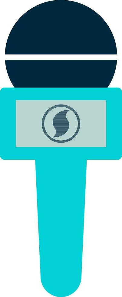 Isolated media journalist microphone. vector