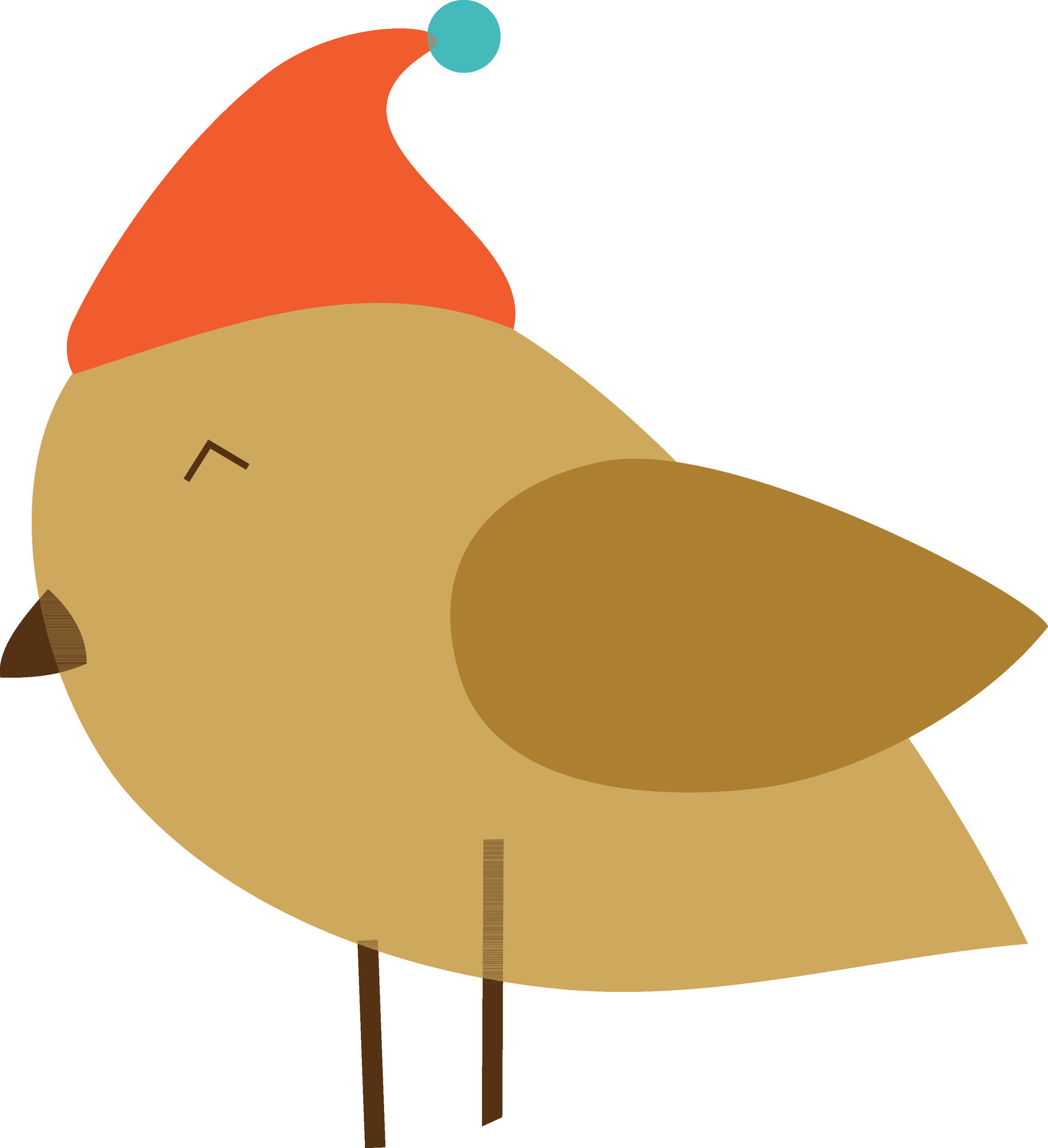 Abstract designing bird wearing santa hat. 24834000 Vector Art at Vecteezy