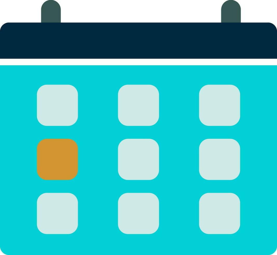 Calendar icon in blue color. vector