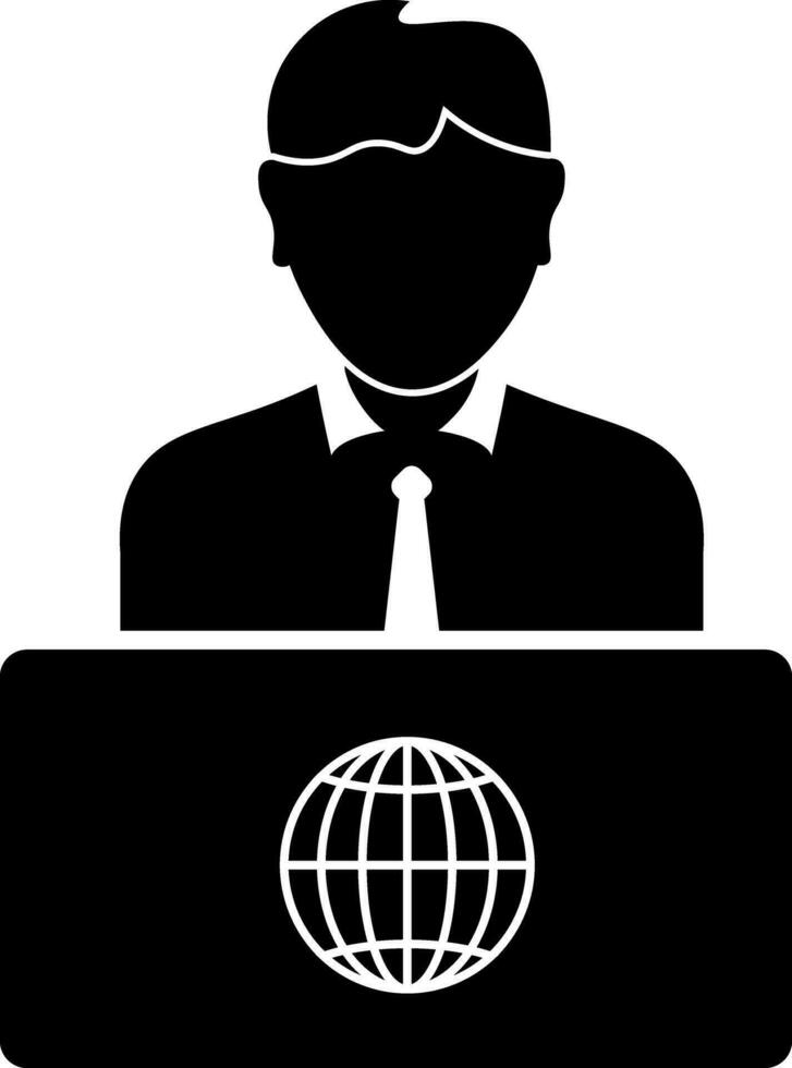 personaje de hombre Hablando noticias. vector