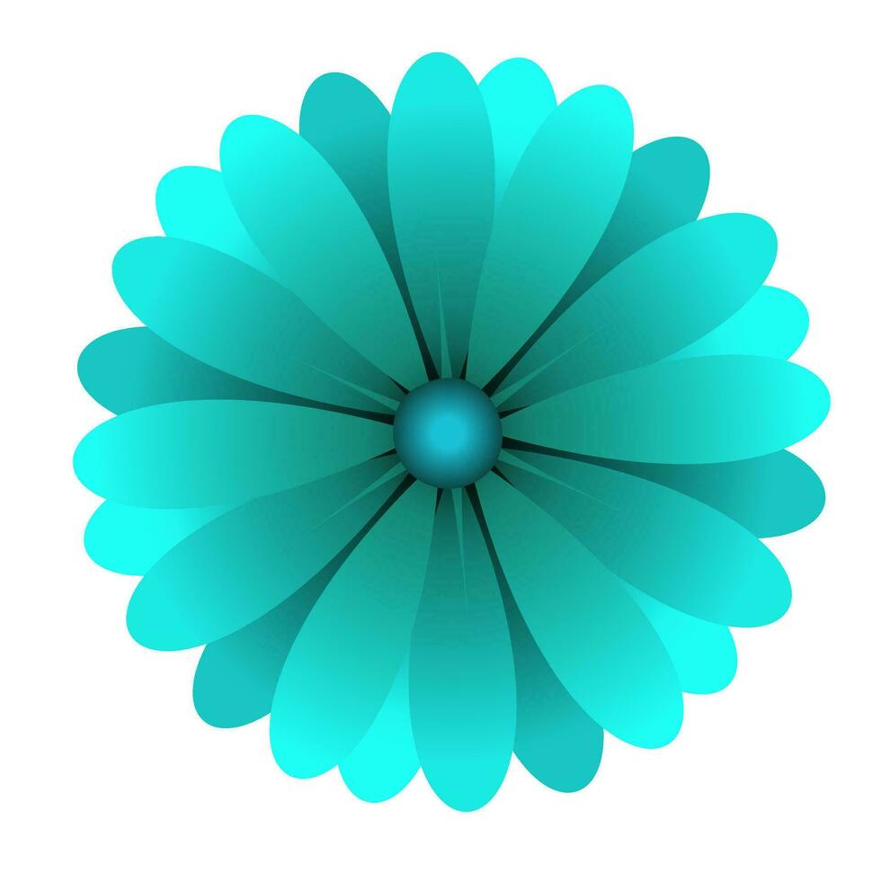 Paper cut glossy flower design. vector