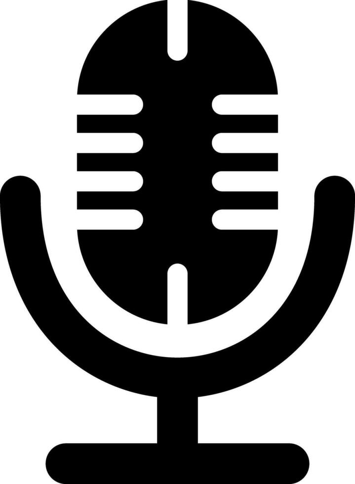 Isolated microphone in flat style. vector