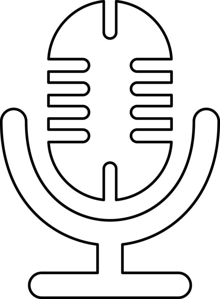 Isolated microphone in flat style. vector
