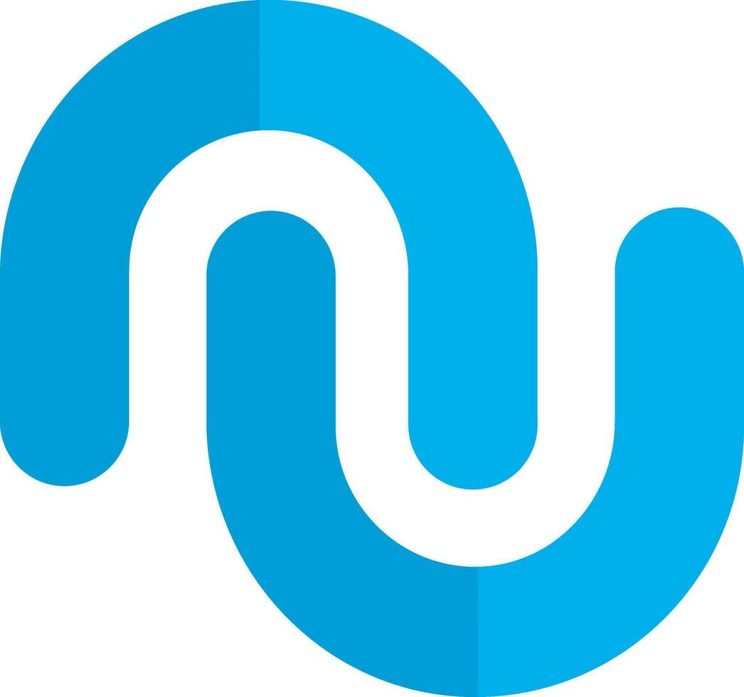 Blue shazam on white background. vector