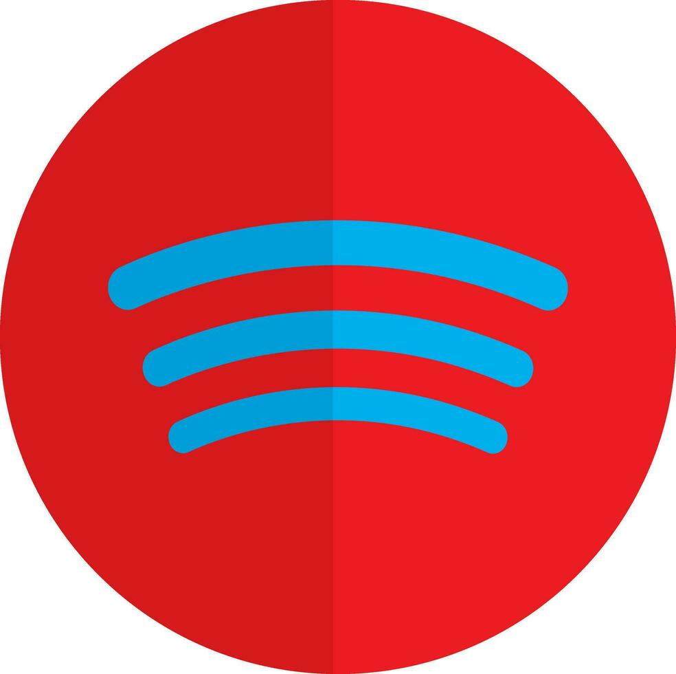 Red and blue spotify logo. vector