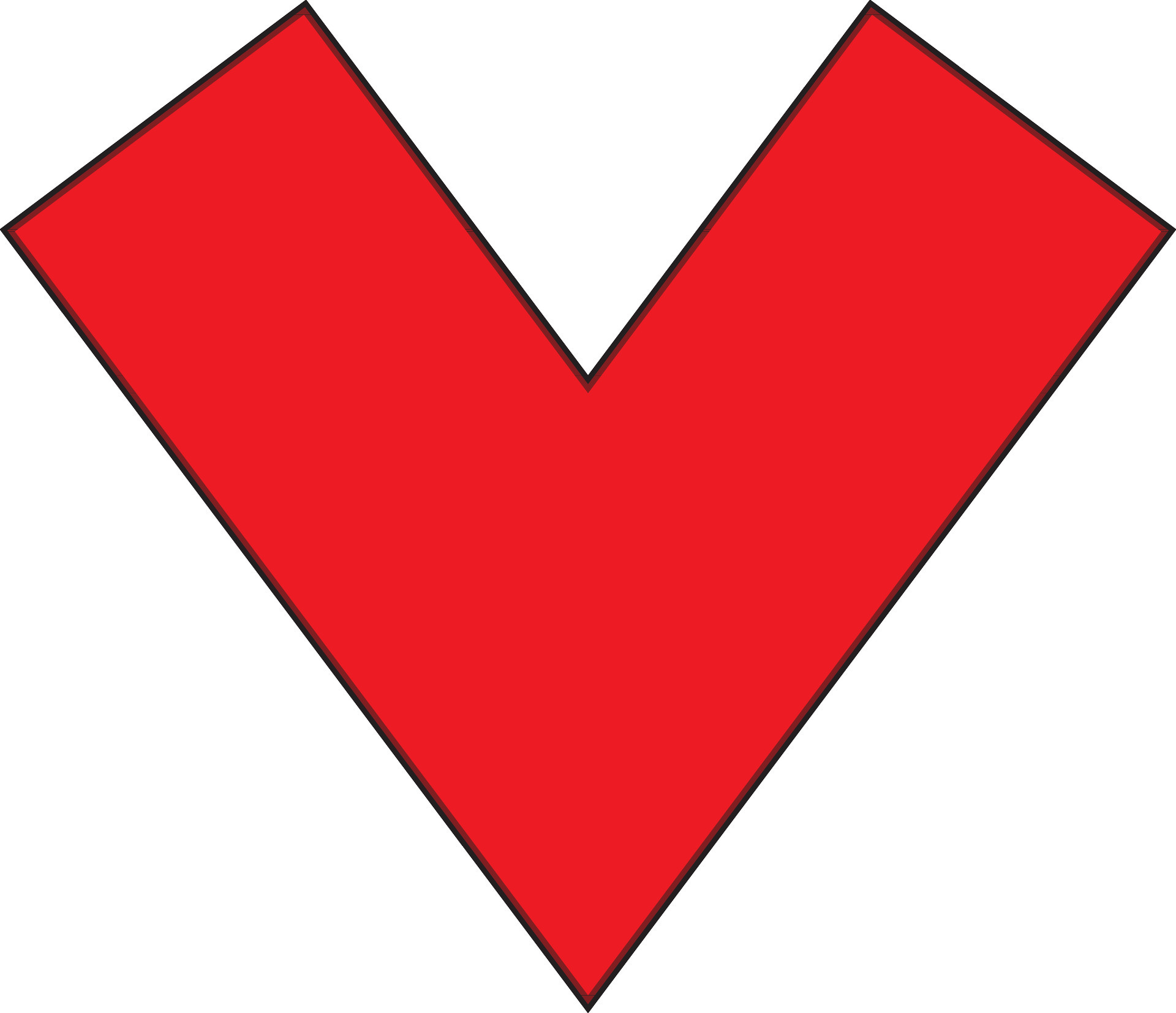 Isolated red V logo on white background. 24835318 Vector Art at Vecteezy
