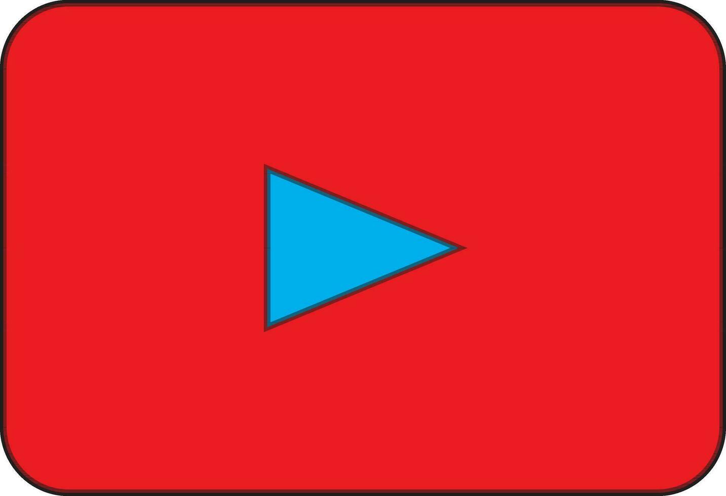 rojo y azul aislado Youtube logo. vector