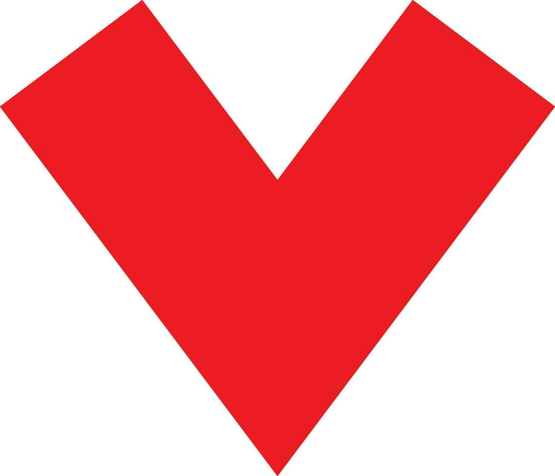 Isolated V logo on background. vector