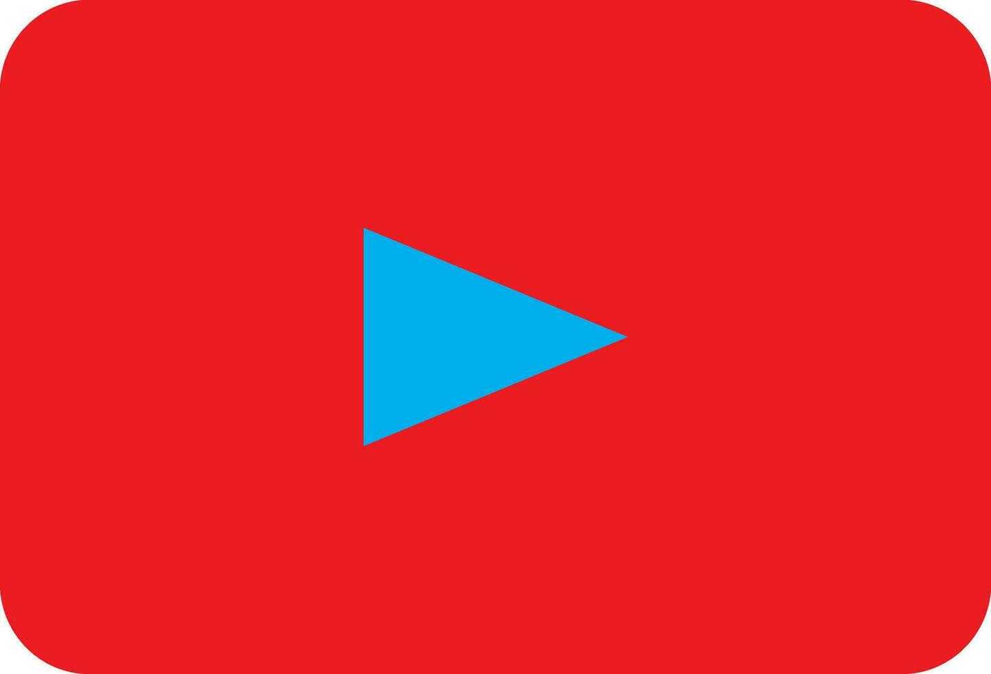 Isolated youtube logo in flat style. vector