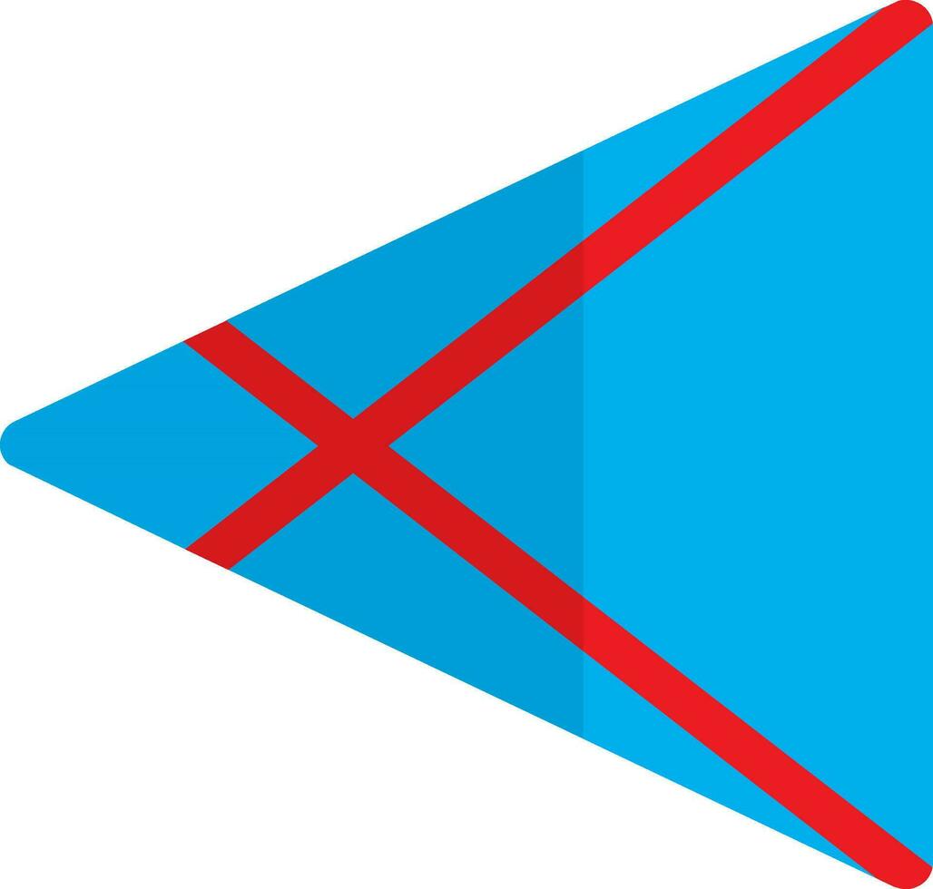 Red and blue play store. vector