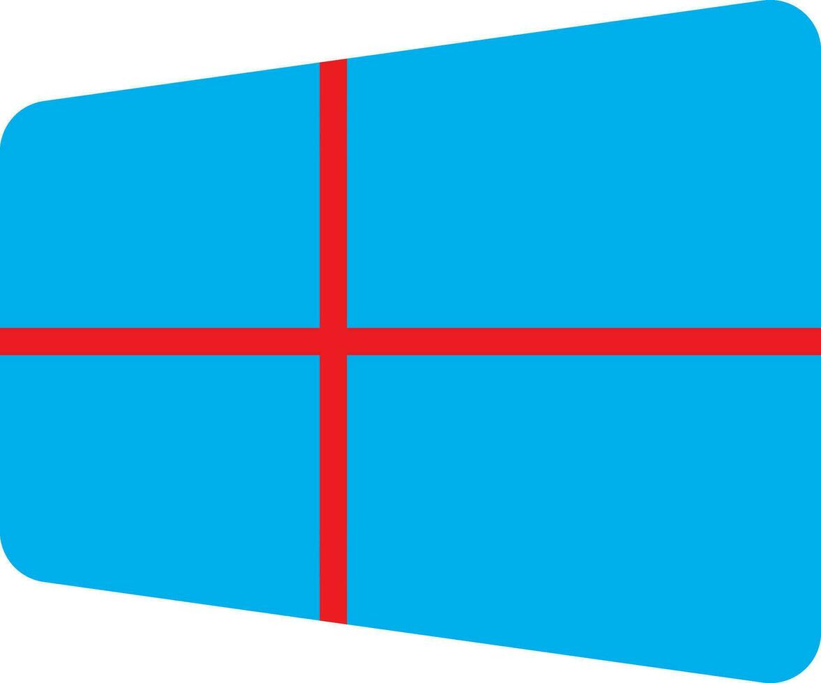 Blue microsoft window in flat style. vector