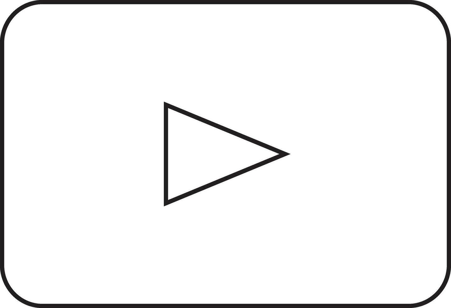 Isolated youtube logo in flat style. vector