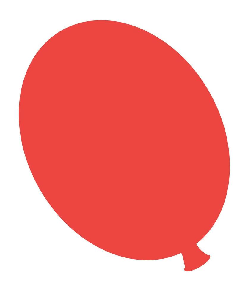 Icon of red balloon on white background. vector