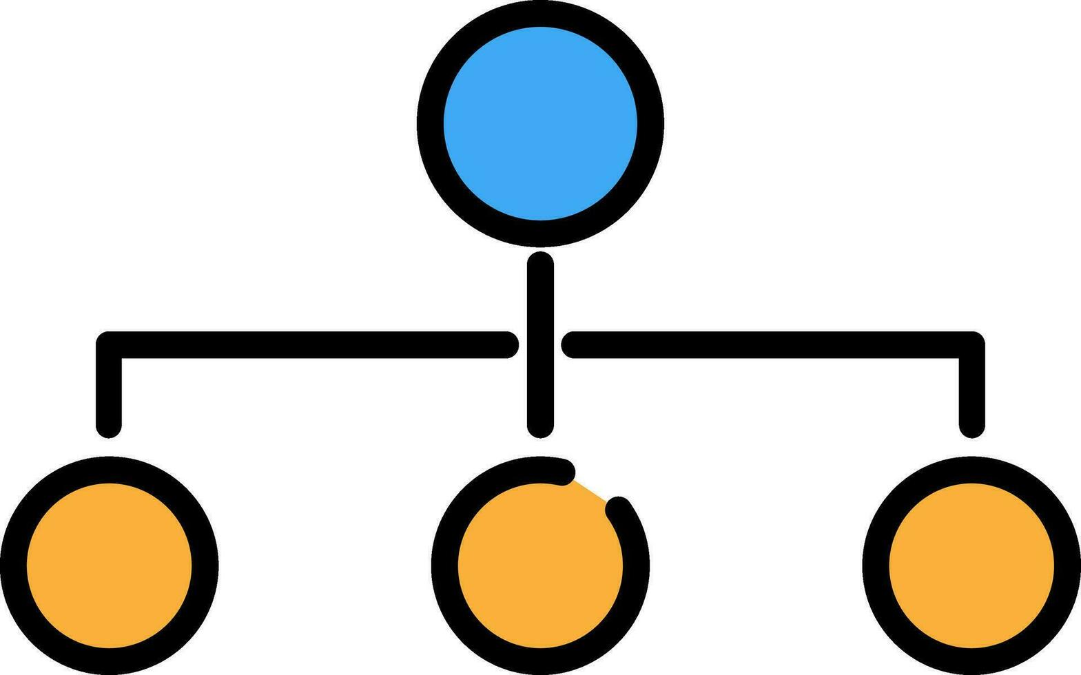 Hierarchy structure sign or symbol. vector