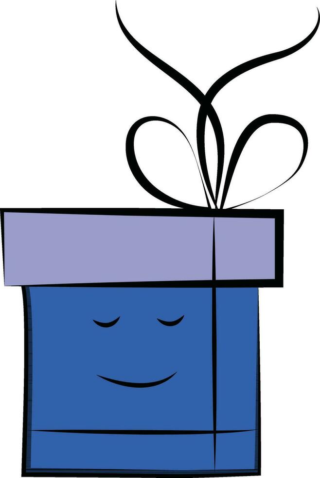 Blue and purple color gift box icon. vector