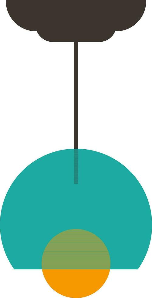 Flat illustration of hanging ceiling Lamp. vector