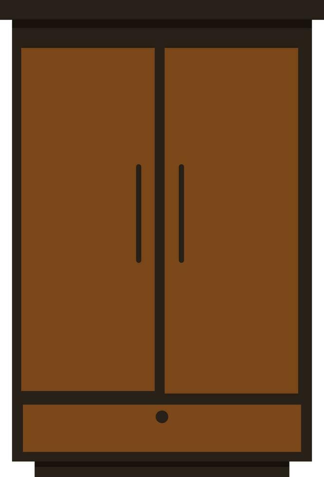 Flat illustration of a Wardrobe. vector