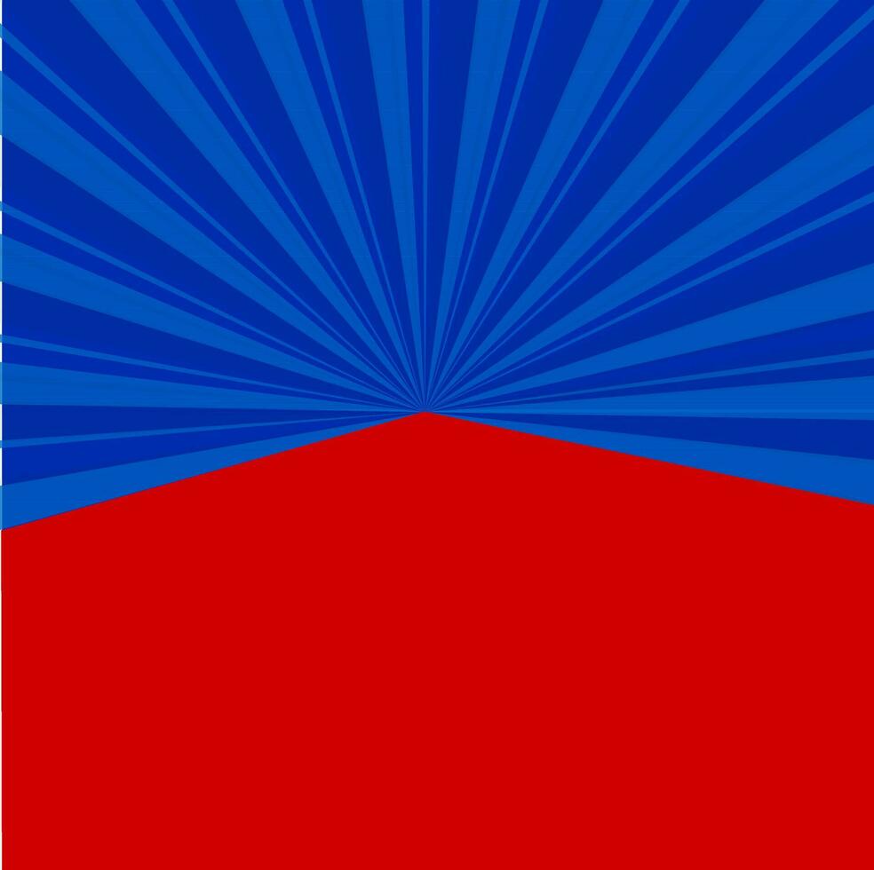 Abstract rays background in blue and red colors. vector