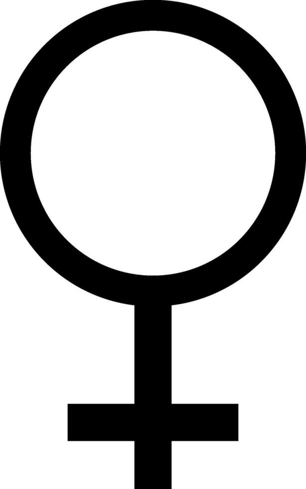 Female gender symbol in flat style. vector