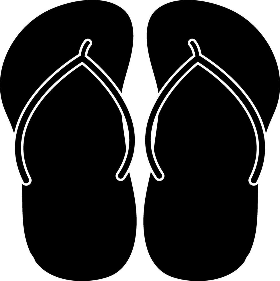 Beach Slippers sign or symbol. vector