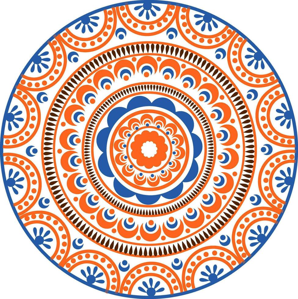 Elegant decorative mandala with floral design. vector