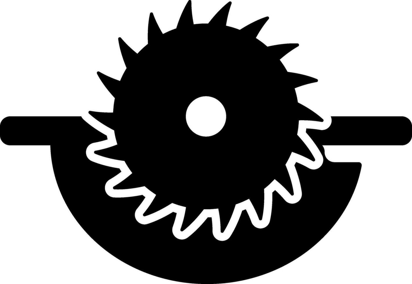 Flat illustration of Cut Off Saw. vector