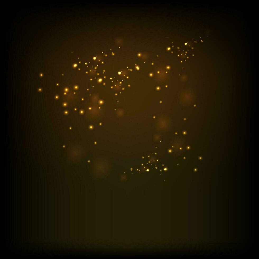 Abstract golden glitter or lights effect. vector