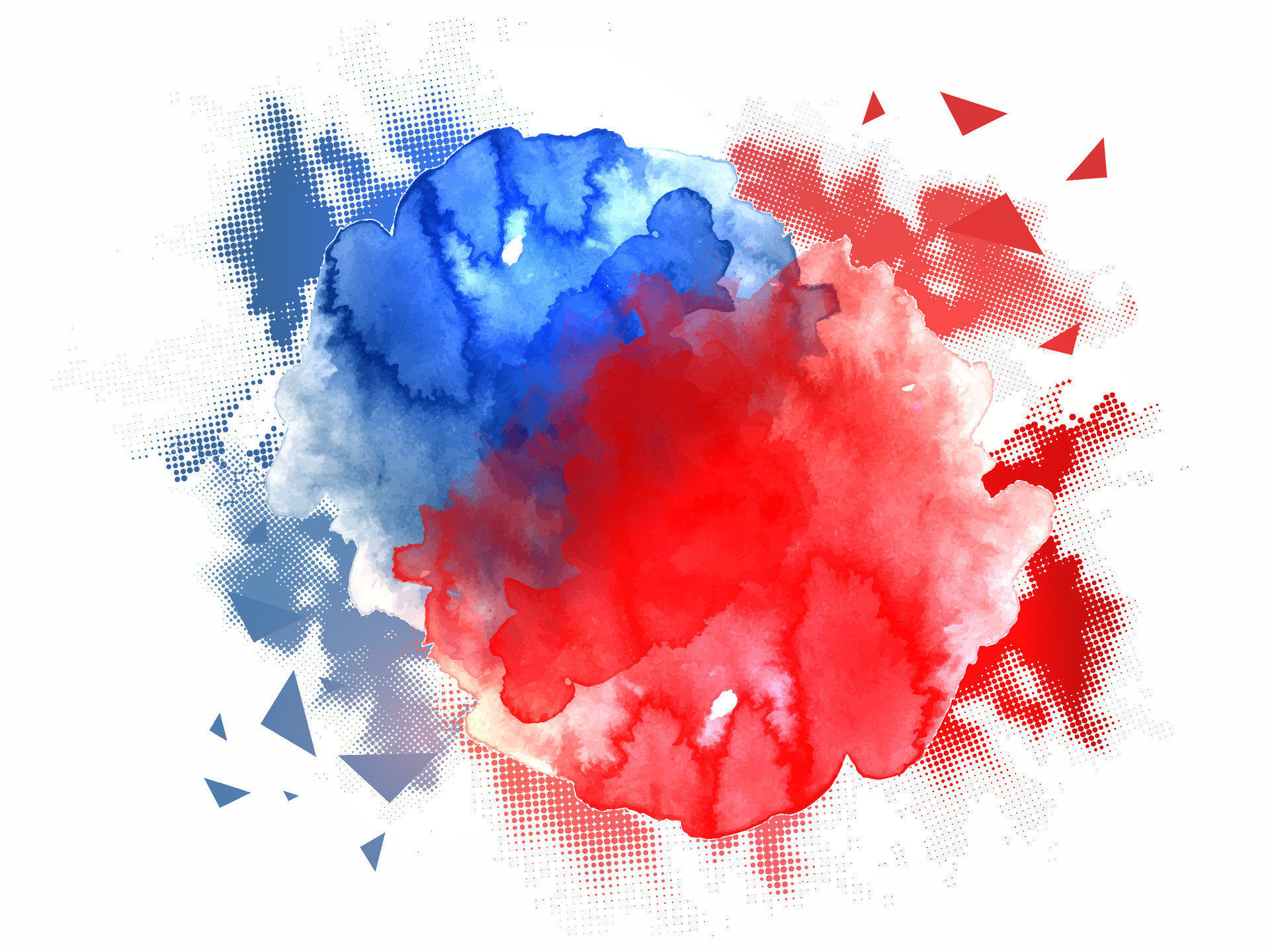 Abstract background with blue and red splash. 24836016 Vector Art at