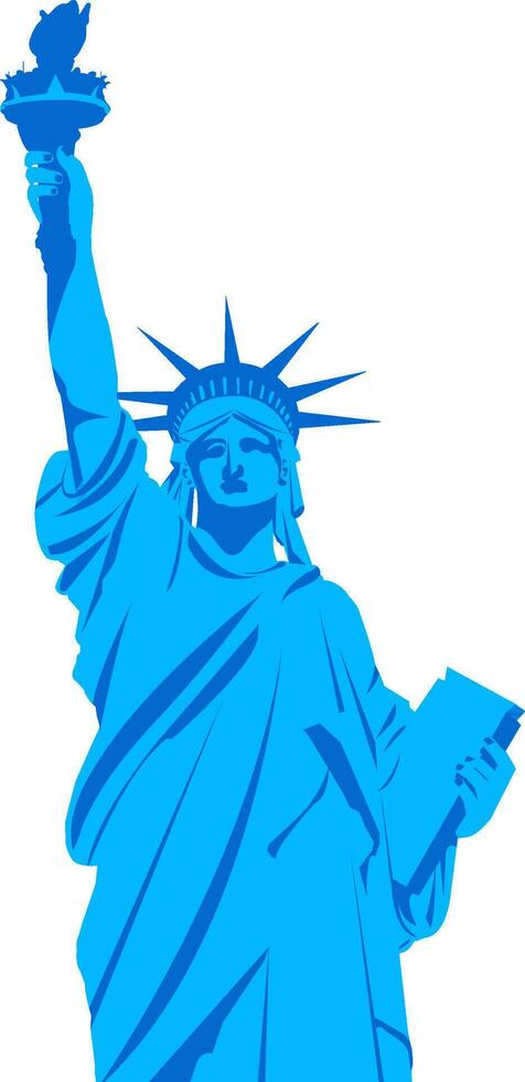 Illustration of Statue of Liberty. vector