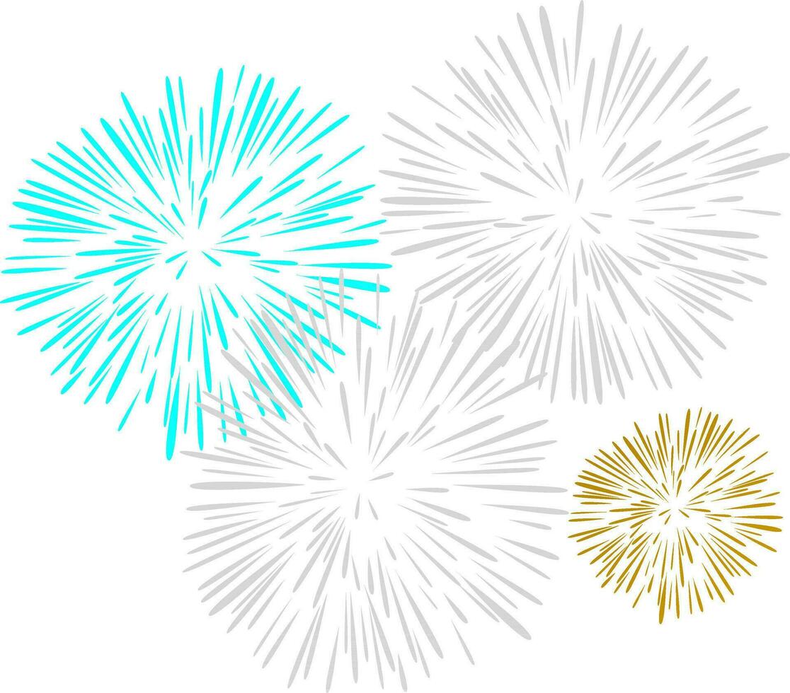 Illustration of firework explosion. vector