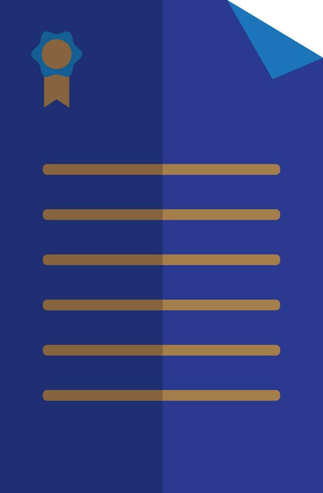 Shadow shape in blank document with badge. vector