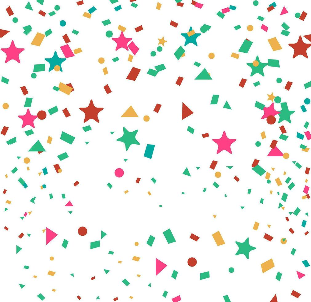 Festive background with colorful confetti. vector